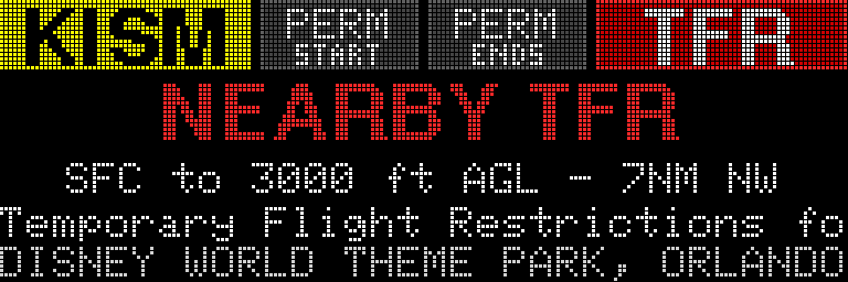 METARboard TFR display mode